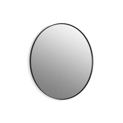 Essential 42'' round framed mirror - Matte Black