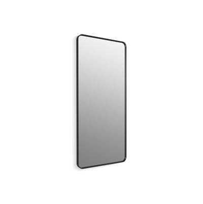Essential 28'' x 60'' rectangular framed mirror - Matte Black