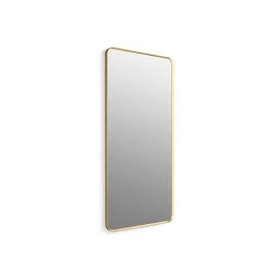 Essential 28'' x 60'' rectangular framed mirror - Moderne Brushed Gold