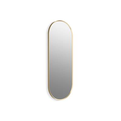 Essential 22'' x 60'' capsule framed mirror - Moderne Brushed Gold