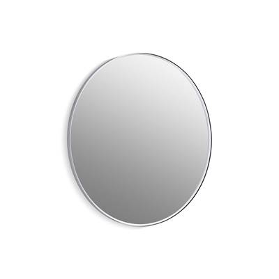 Essential 42'' round framed mirror - Polished Chrome