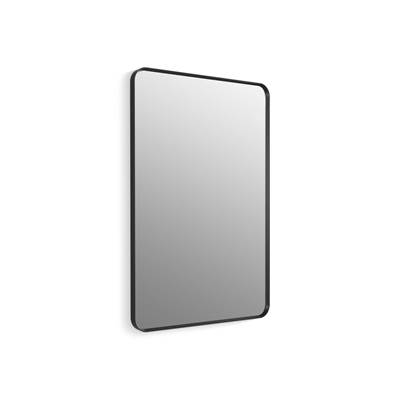 Essential 30'' x 45'' rectangular framed mirror - Matte Black