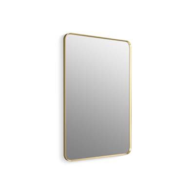 Essential 30'' x 45'' rectangular framed mirror - Moderne Brushed Gold