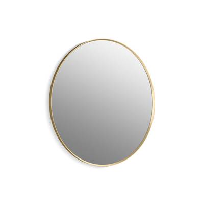Essential 42'' round framed mirror - Moderne Brushed Gold