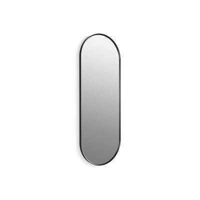 Essential 22'' x 60'' capsule framed mirror - Matte Black