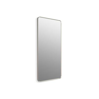 Essential 28'' x 60'' rectangular framed mirror - Brushed Nickel