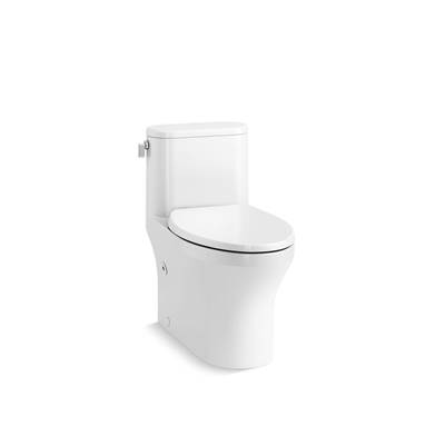 Kohler Spacity One-Piece Compact Elongated Toilet With Skirted Trapway 1.28 Gpf - White