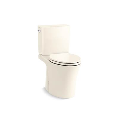 Kohler Veil Two-piece elongated toilet with skirted trapway, 1.28 gpf - Biscuit