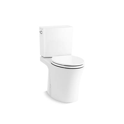 Kohler Veil Two-piece elongated toilet with skirted trapway, 1.28 gpf - White