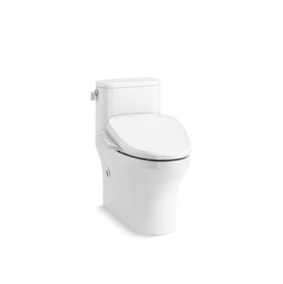 Kohler Spacity Hidden Cord One-Piece Compact Elongated Toilet With Skirted Trapway 1.28 Gpf - White