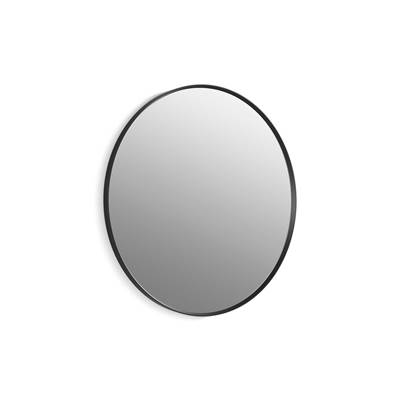 Essential 36'' round framed mirror - Matte Black