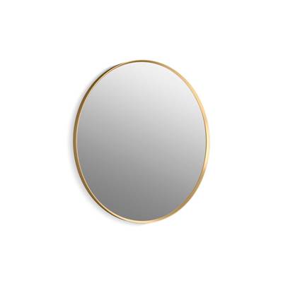Essential 36'' round framed mirror - Moderne Brushed Gold