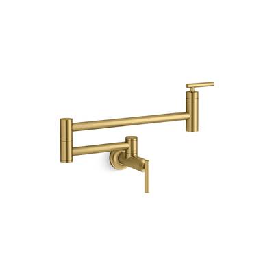 Kohler Wall-mount pot filler - Vibrant Brushed Moderne Brass