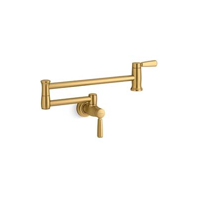 Kohler Wall-mount pot filler - Vibrant Brushed Moderne Brass
