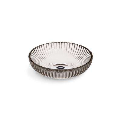 Kohler Salute 15'' round vessel bathroom sink, no overflow - Translucent Doe