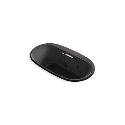 Kohler Underscore 65-1/2'' x 35-3/4'' drop-in Heated BubbleMassageE air bath with whirlpool - Black