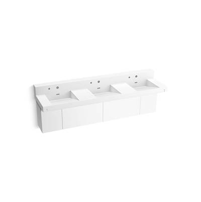 ConstellationE 90'' wall-mount basin lavatory system with backsplash