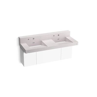 ConstellationE 60'' wall-mount basin lavatory system with backsplash