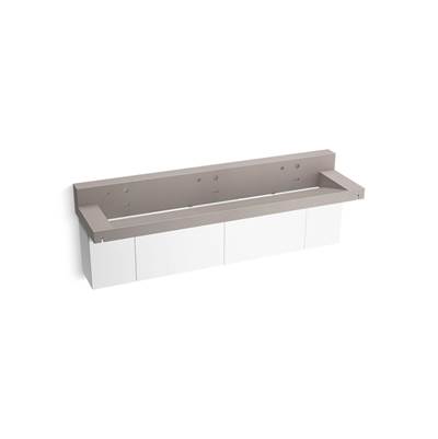 ConstellationE 90'' wall-mount trough lavatory system with backsplash