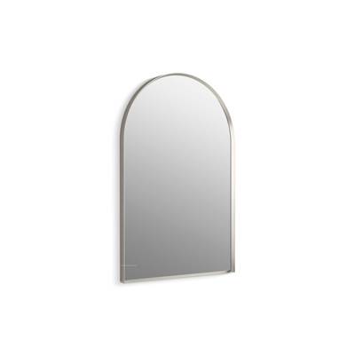 Essential 24'' x 36'' arched framed mirror - Brushed Nickel
