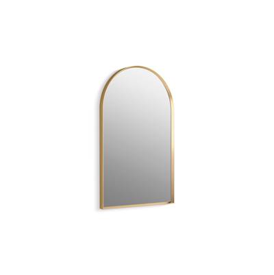 Essential 20'' x 32'' arched framed mirror - Moderne Brushed Gold