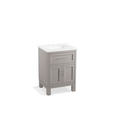 Kohler Quo 24'' bathroom vanity cabinet with sink and quartz top - Mohair Grey