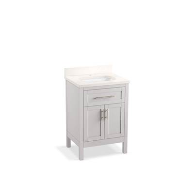 HadronE 24'' bathroom vanity cabinet with sink and quartz top - Atmos Grey