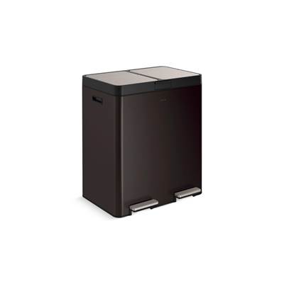 82-liter stainless steel dual-bin step trash can