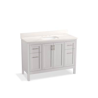 HadronE 48'' bathroom vanity cabinet with sink and quartz top - Atmos Grey