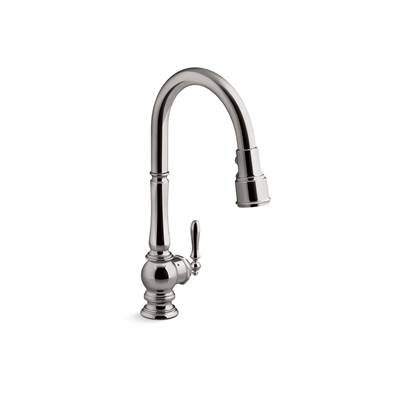 Artifacts Touchless pull-down kitchen sink faucet with KOHLER KonnectE and three-function sprayhead
