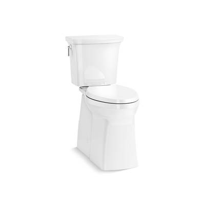 Corbelle Tall ContinuousClean two-piece elongated toilet with skirted trapway, 1.28 gpf