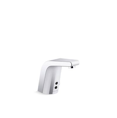 Kohler Sculpted Touchless single-hole lavatory faucet with InsightE sensor technology and temperature mixer, AC-powered, less drain, 0.35 gpm - Polished Chrome