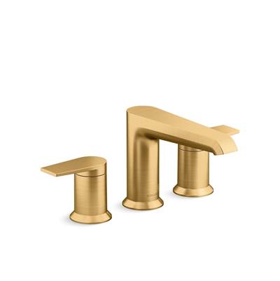 Kohler Hint Deck-mount bath faucet trim - Vibrant Brushed Moderne Brass