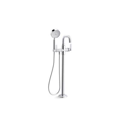 CastiaE by Studio McGee Floor-mount bath filler trim with handshower