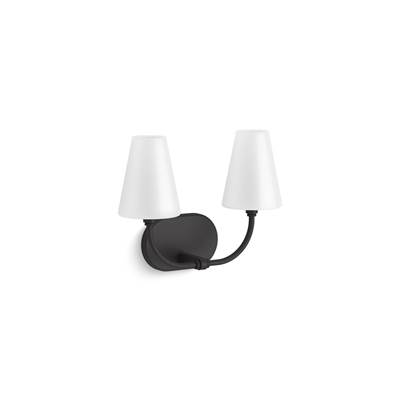 Kohler Kernene By Studio Mcgee Two-light Sconce - Matte Black