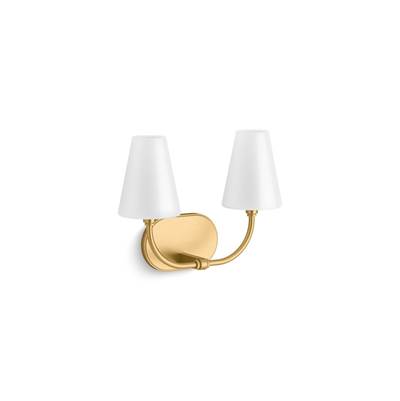 Kohler Kernene By Studio Mcgee Two-light Sconce - Brushed Moderne Brass