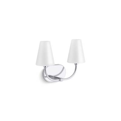 Kohler Kernene By Studio Mcgee Two-light Sconce - Polished Chrome