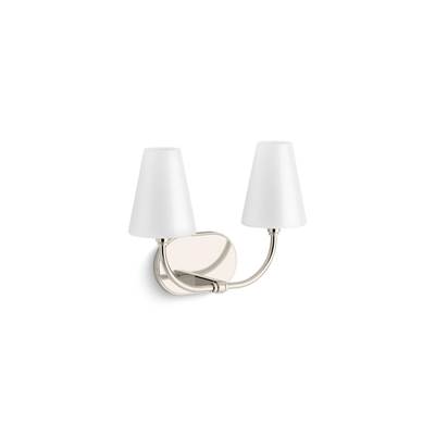 Kohler Kernene By Studio Mcgee Two-light Sconce - Polished Nickel