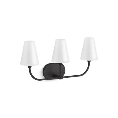 Kohler Kernene By Studio Mcgee Three-light Sconce - Matte Black