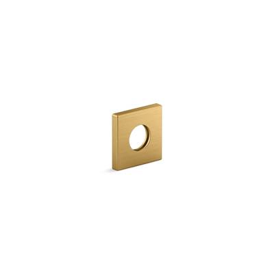 Kohler Shower arm trim kit, square - Vibrant Brushed Moderne Brass