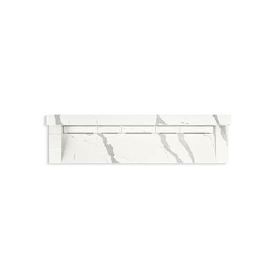 ConstellationE 90'' wall-mount trough lavatory system with backsplash