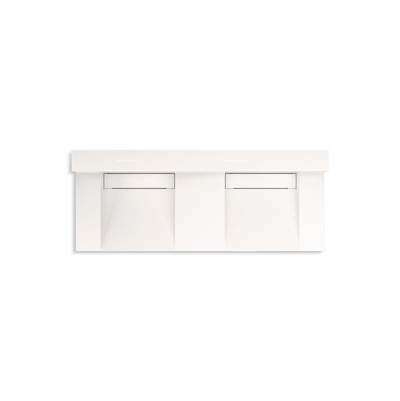 ConstellationE 60'' wall-mount basin lavatory system with backsplash