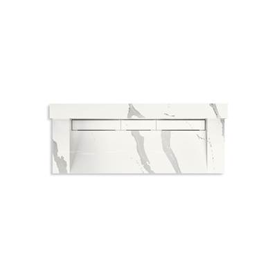 ConstellationE 60'' wall-mount trough lavatory system with backsplash