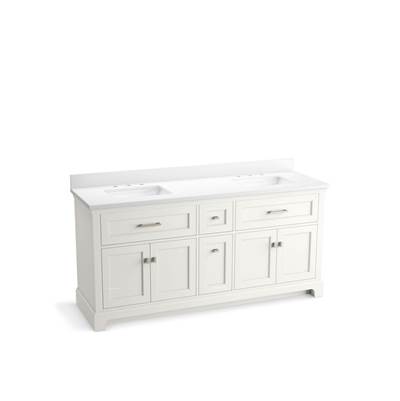 CharlemontE 72'' bathroom vanity cabinet with sinks and quartz top