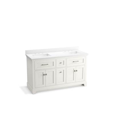 CharlemontE 60'' bathroom vanity cabinet with sinks and quartz top