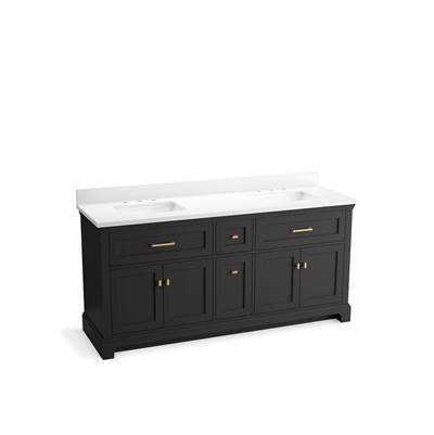 CharlemontE 72'' bathroom vanity cabinet with sinks and quartz top