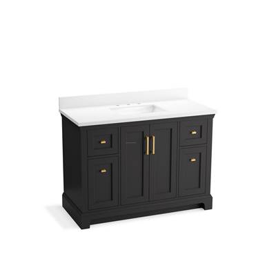 CharlemontE 48'' bathroom vanity cabinet with sink and quartz top