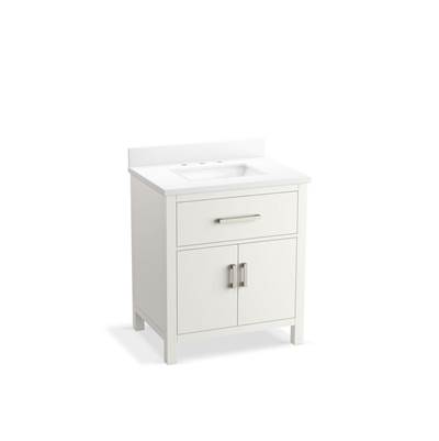 Kohler Kresla 30'' Bathroom Vanity Cabinet with Sink and Quartz Top - White