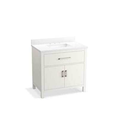Kohler Kresla 36'' Bathroom Vanity Cabinet with Sink and Quartz Top - White
