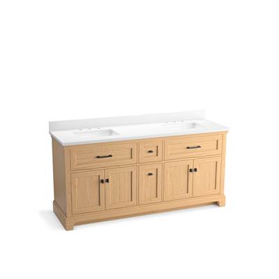 CharlemontE 72'' bathroom vanity cabinet with sinks and quartz top